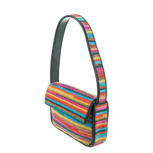 STAUD Handbags - STAUD Multicolor Striped Shoulder Bag